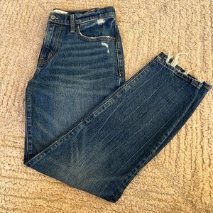 NWOT Abercrombie & Fitch Dark Blue Boyfriend Mid Rise Jeans